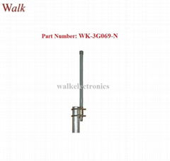 N male 35cm 6.0dbi high gain outdoor use pole mount gsm 3g glass fiber antenna 