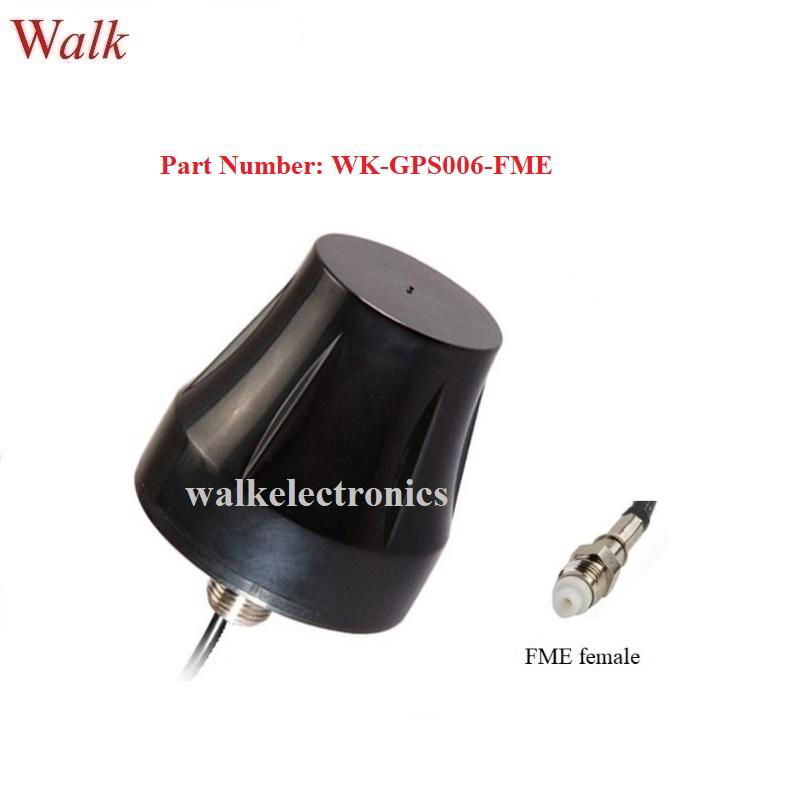 FME female small waterproof outdoor use screw mount high gain gps active antenna