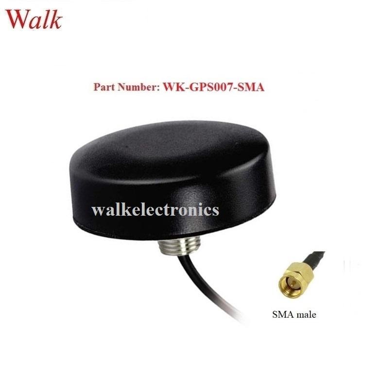 sma male waterproof outdoor use screw mount small high gain active gps antenna