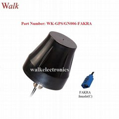 FAKRA female ip67 outdoor screw mount high gain small gps glonass active antenna