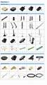 50mm length small size RP-SMA male right angle 2.4GHz WiFi stubby rubber antenna 3