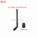 110mm length foldable RP-SMA male omni directional 2.4GHz WiFi rubber antenna