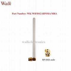 110mm white color omni directional RP-SMA male angle 2.4ghz zigbee wifi antenna