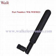 5.0dbi RP-SMA male high gain foldable 2.4GHz wifi rubber stubby antenna