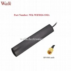 5dbi high gain RP-SMA male adhesive glass mount 2.4GHz WiFi patch car antenna