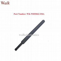 7.0dbi RP-SMA male high gain foldable 2.4GHz wifi rubber stubby antenna