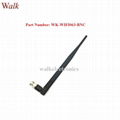 7.0dbi BNC male high gain foldable 2.4GHz wifi rubber stubby antenna