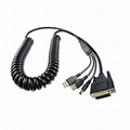 DB15 male to USB DC5.5 adapter cable electric extension cable