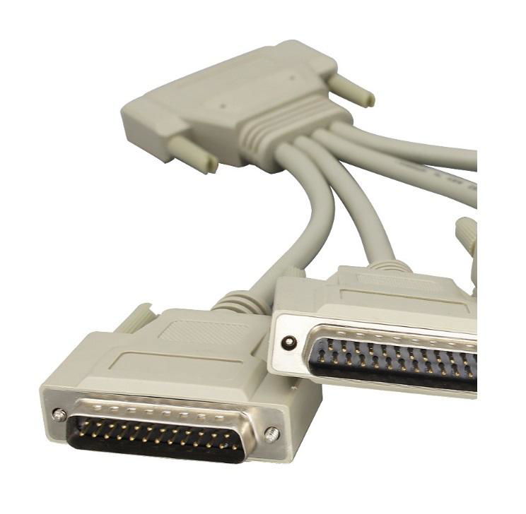 DB62 male to 4 ports DB25 male adapter cable electric extension cable 2