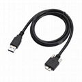 USB3.0 A male to micro B with screw extension adapter cable converter cable 1