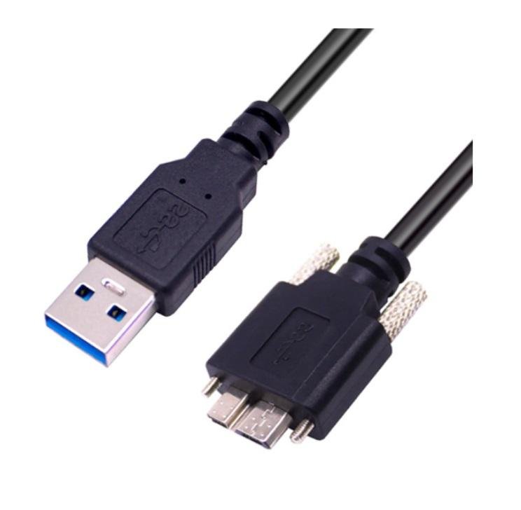 USB3.0 A male to micro B with screw extension adapter cable converter cable 2