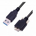 USB3.0 A male to micro B with screw extension adapter cable converter cable