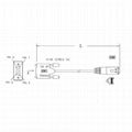 9Pin D-Sub DB9 Female RS232 Serial to RJ45 8P8C extension adapter cable