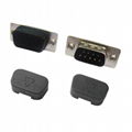 PE plastic VGA DB 9pin protector DB9 protect cover DB9 male rubber dust cap 4