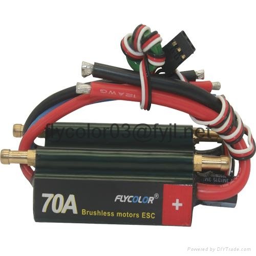 FLYCOLOR 70A 2-6S Lipo Water cooling Series brushless ESC for Boat Programmable 