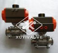 pneumatic three way ball valve 1