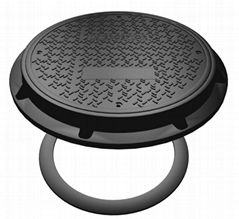 EN124 manhole cover with rubber seal