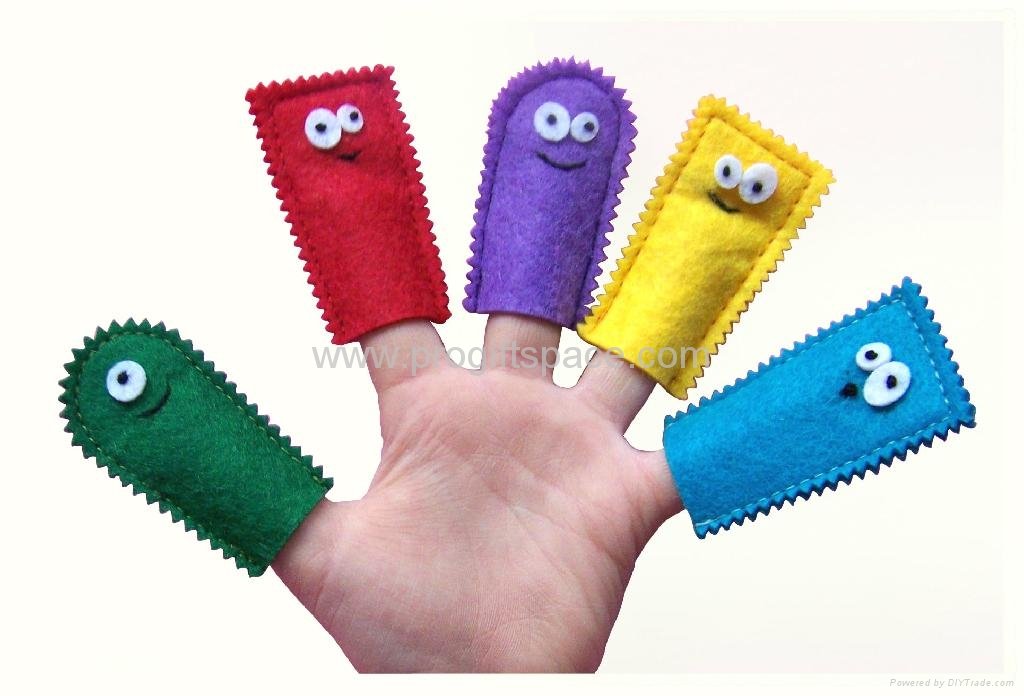 Educational Baby Cartoon Animal Plush Finger Puppets Set Story Telling 3