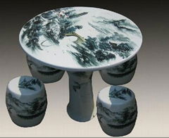 手绘陶瓷桌子