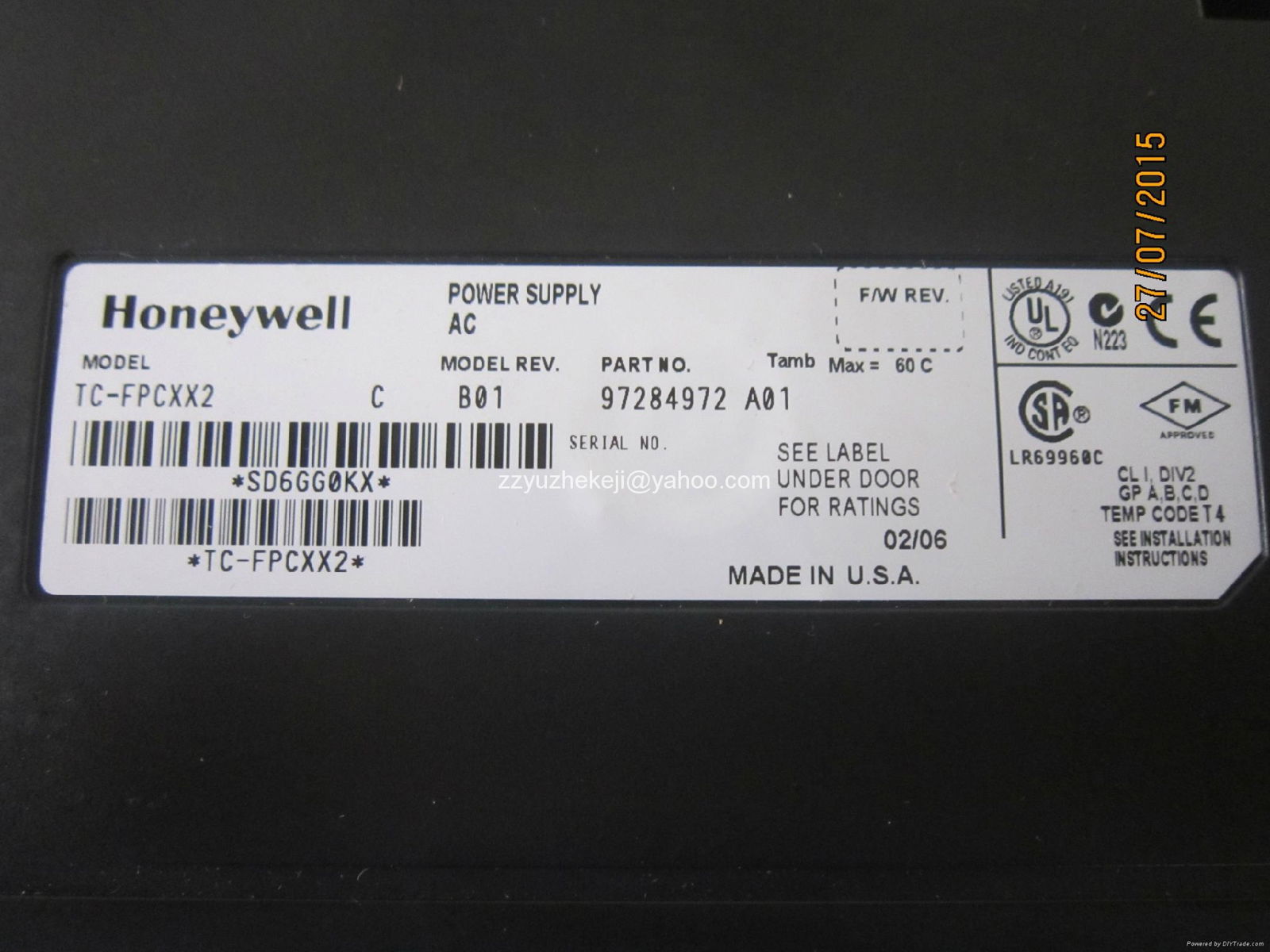 Honeywell DCS TC-FPDXX2 3