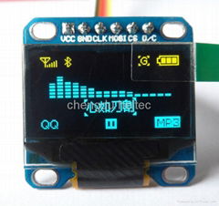 0.96 inch 168*64 blue-yellow OLED model  SPI  for Arduino