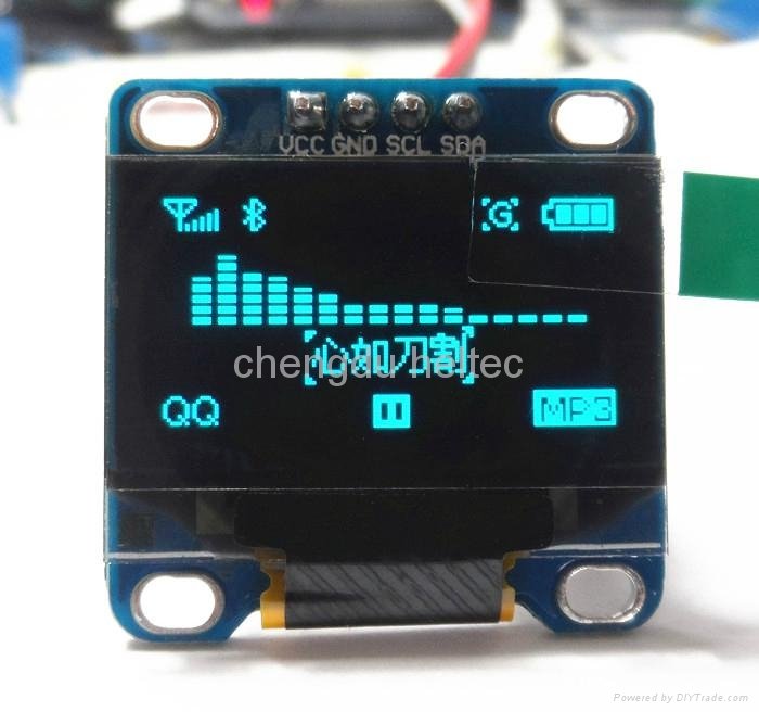 0.96 inch blue IIC OLED display module (supply arduino/stm32 code)
