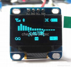 0.96 inch blue IIC OLED display module (supply arduino/stm32 code)