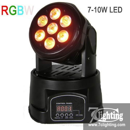 7x10W RGBW LED Moving Head Wash Light 3