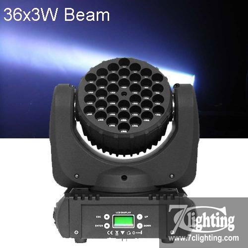 36x3W Moving Head Beam Light Mini Stage Light 2