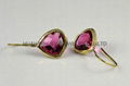 bezel gemstone jewelry bezel gemstone earring Korea hot sale,USA fashion design  2