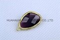 bezel gemstone jewelry bezel gemstone earring Korea hot sale,USA fashion design  5