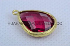 bezel crystal earring findding foto without plated ,bezel gemston jewelry
