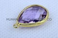 bezel crystal earring findding foto without plated ,bezel gemston jewelry 3