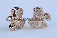 butterfly micro pave beads,micro pave CZ beads,micro inlay CZ beads