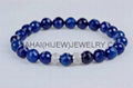 8mm blue faceted agate bracelet with micro pave beads.stone bracelet 3