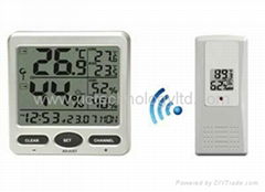 Wireless Weather Station Clock with 8 channel