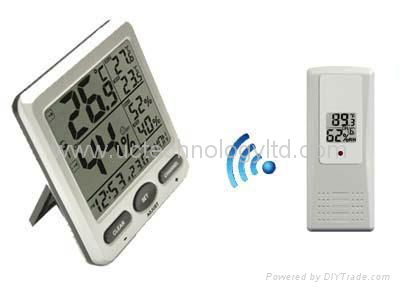 Wireless Weather Station Clock with 8 channel 2