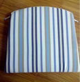 Blue stripe kitchen textile seat pad