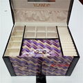 Custom high-end cosmetics containing leather box
