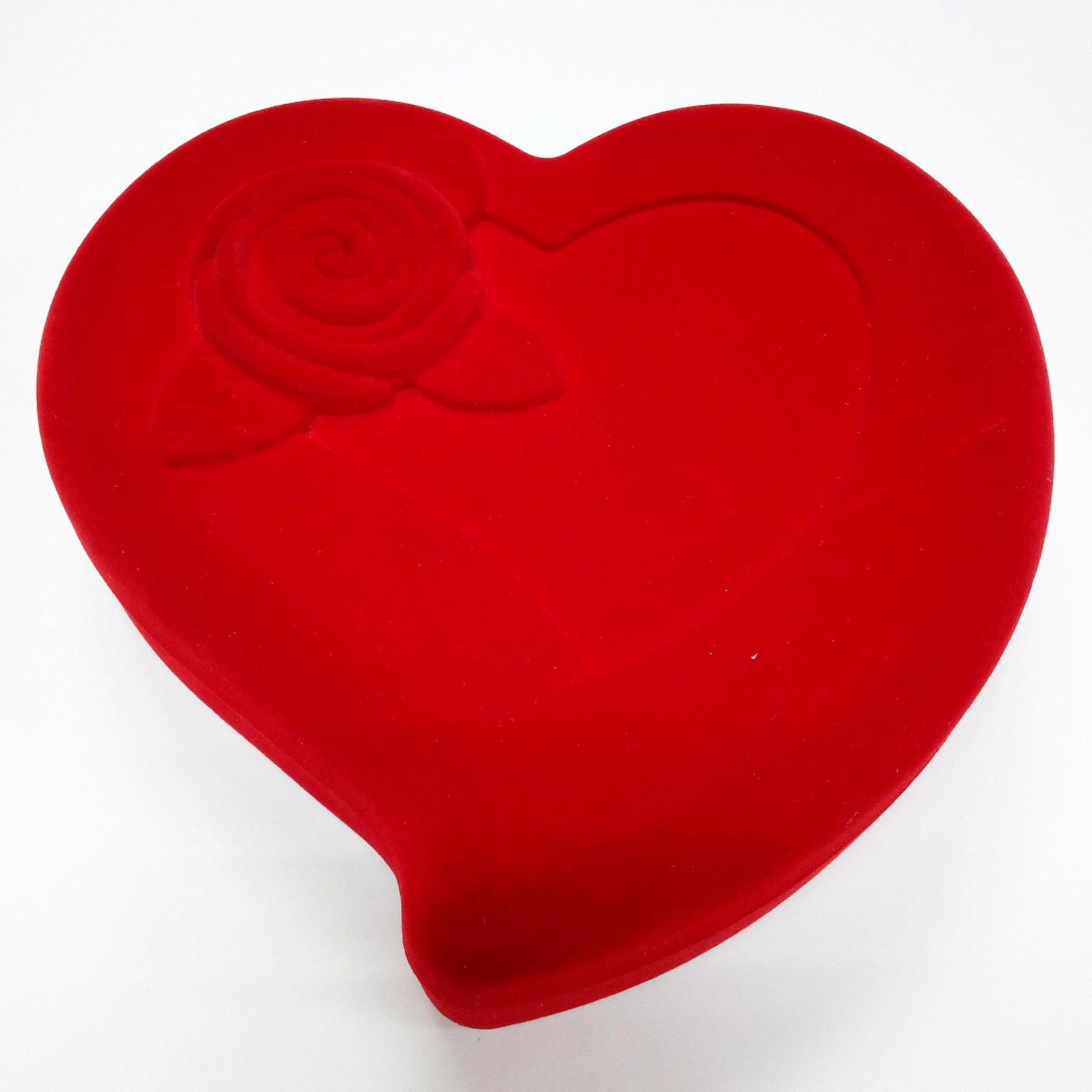 Heart-shaped Velvet Jewelry Box