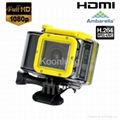 Ambarella FHD Action Cam Waterproof Camera 1