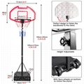 1.9M-2.5M Adjustable Basketball Stand Net Hoop 2