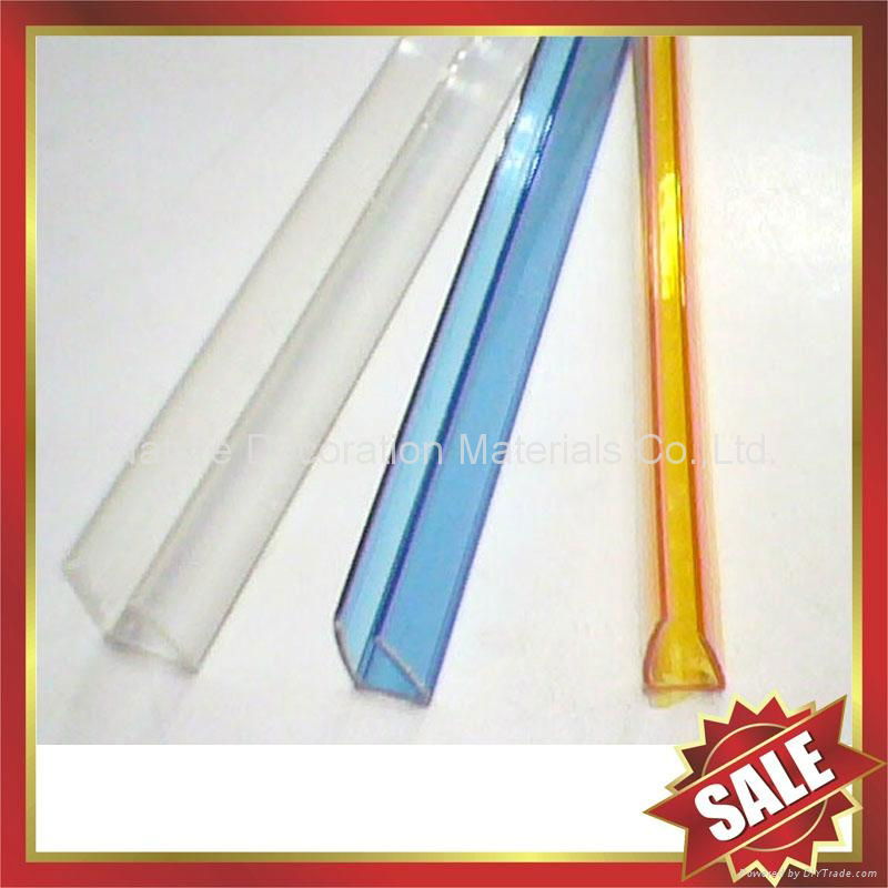 PC polycarbonate U Profile cover edge for solid hollow pc sheet 4