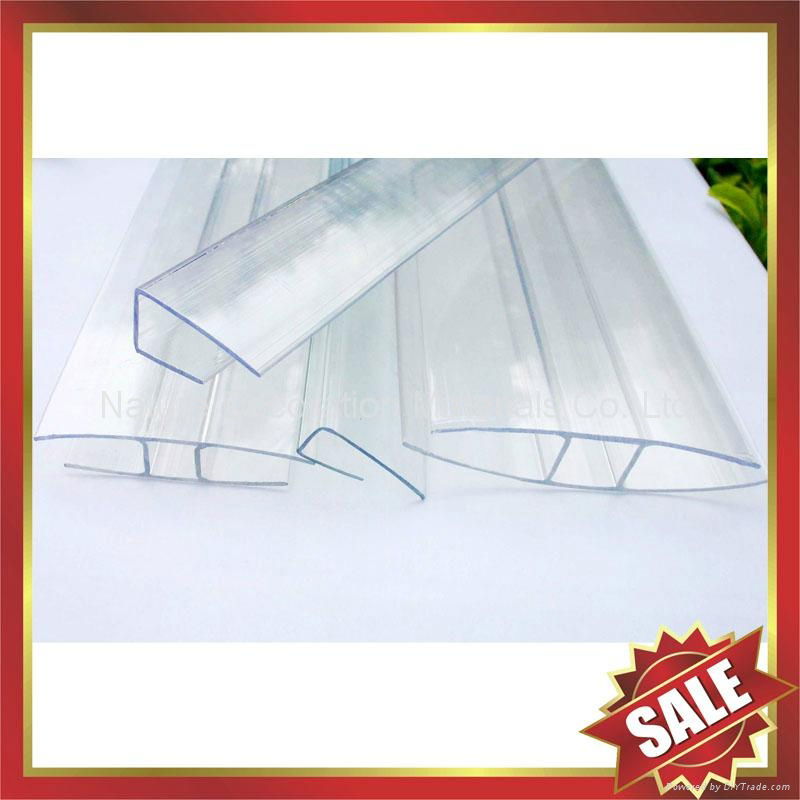 PC polycarbonate U Profile cover edge for solid hollow pc sheet 5