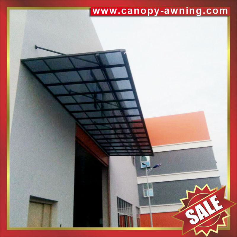 别墅铝合金铝制PC聚碳酸酯耐力板门窗雨棚雨阳篷遮阳蓬 2