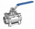 3PC BALL VALVE stainless steel  WCB 1