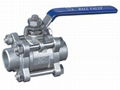 3PC BALL VALVE stainless steel  WCB 3