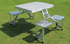 Aluminum folding picnic table