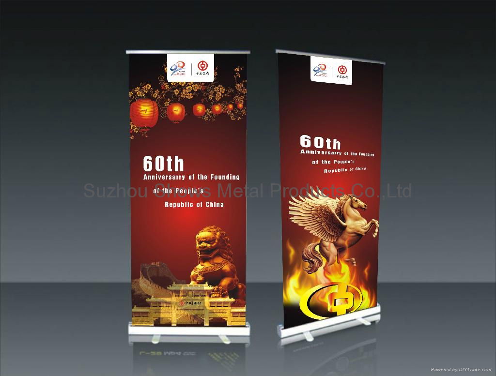 Advertising Aluminum Cheap Economic Roll Up Banner Stand 3