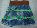 Denim skirt pleated skirt mini skirts